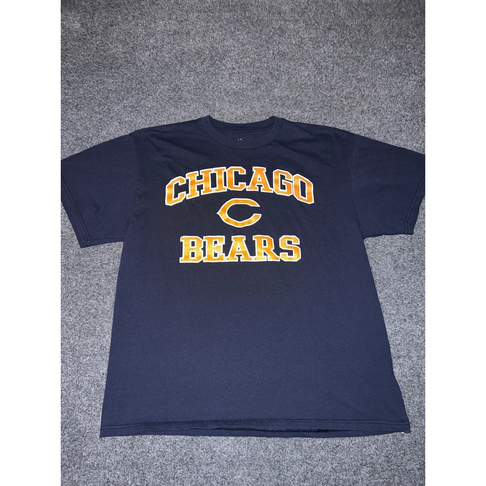 Majestic Chicago Bears NFL T-Shirt Mens XL Navy Blue Graphic Tee